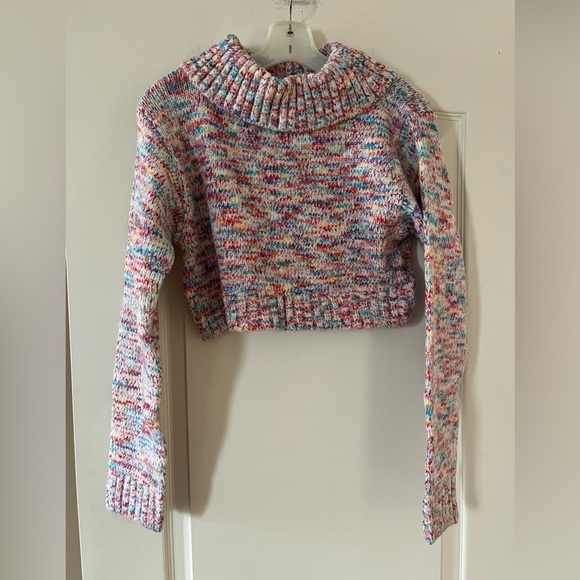 New! Florence by Mills Multicolor Cropped Sweater Women’s Size Medium - Picture 6 of 14